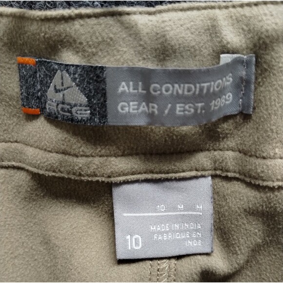 RCG  Cargo Pants Women's 10 Khaki Wide Zip Leg Stretch Utility Chore - Picture 9 of 12